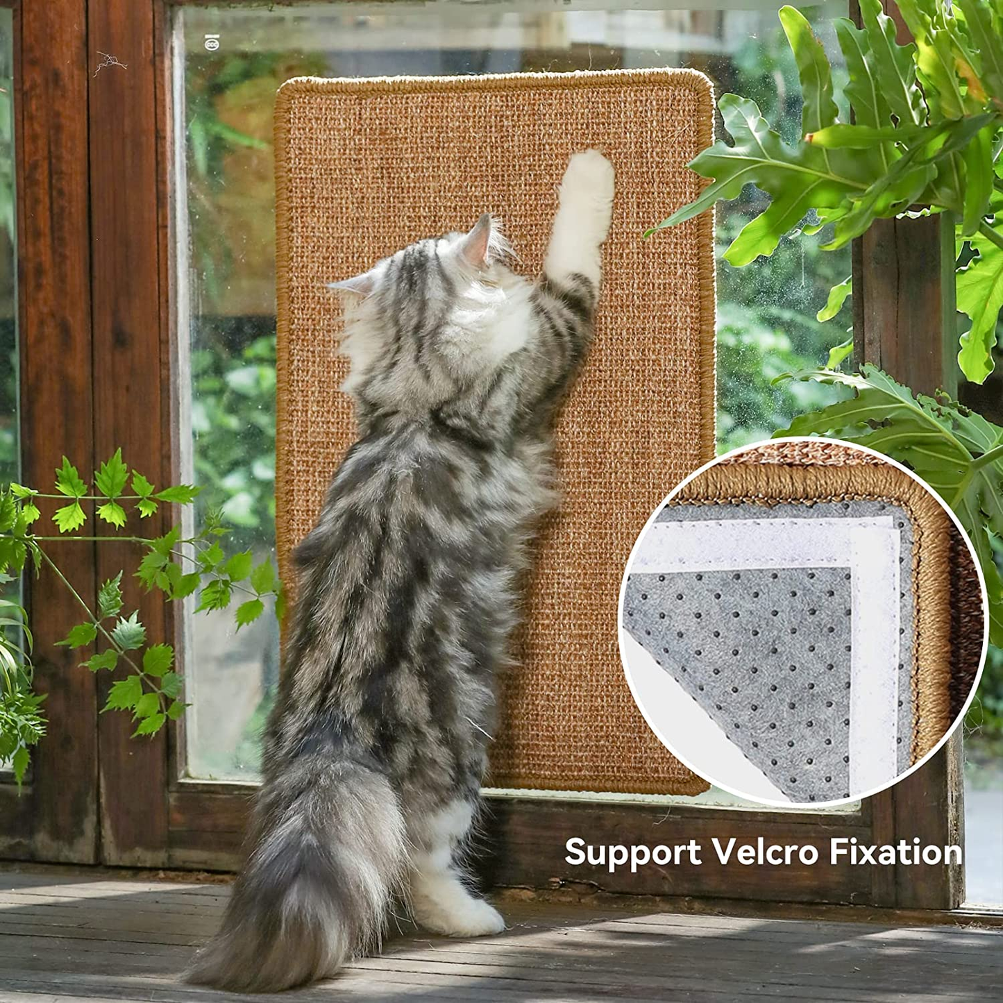 Sisal Cat Scratching Mat - Multi-Functional, Anti-Slip Protector for Furniture & Carpets (23.6" x 15.7")
