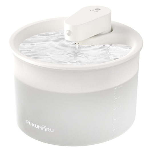 2.5L Wireless Automatic Cat Water Fountain with 2 Flow Modes, 4 Filters, and Rechargeable Battery